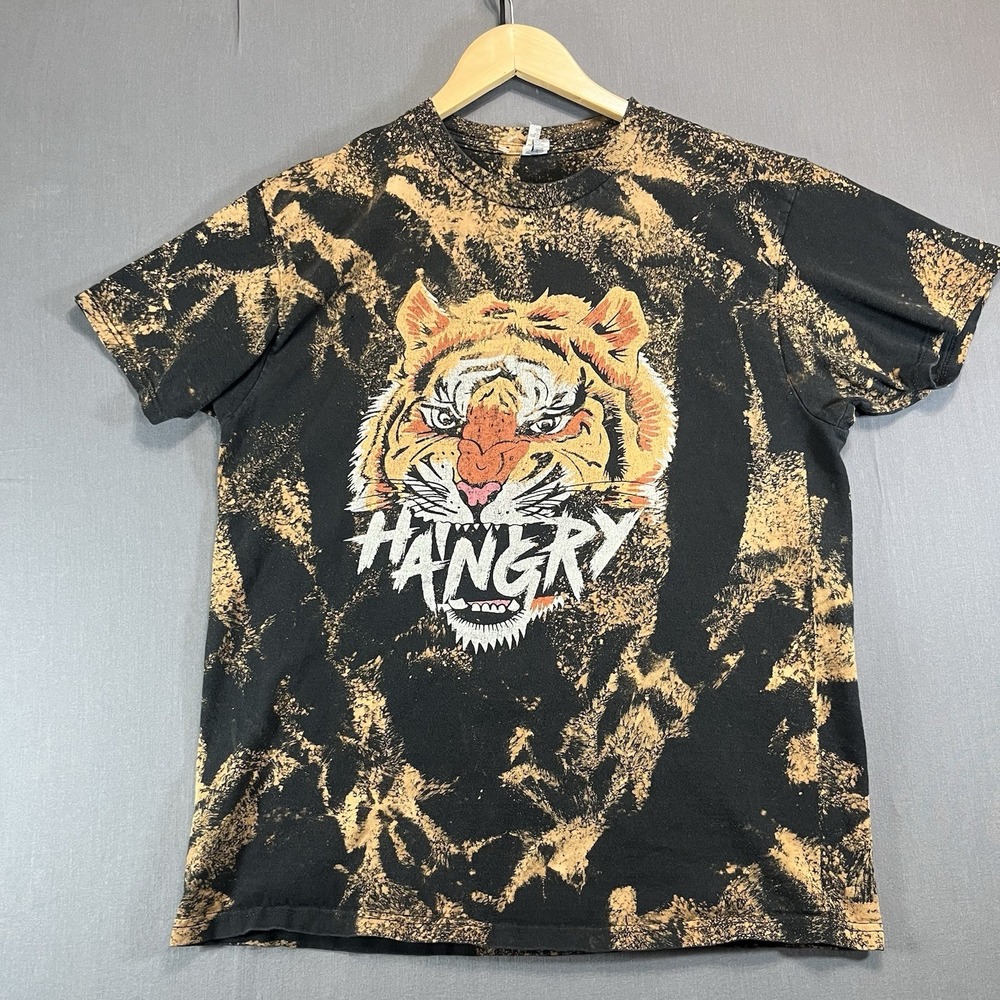 Hangry Tiger Size Large T-Shirt bleach style